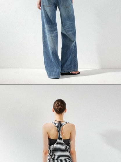 kvkv Striped Layered Tank Top Set