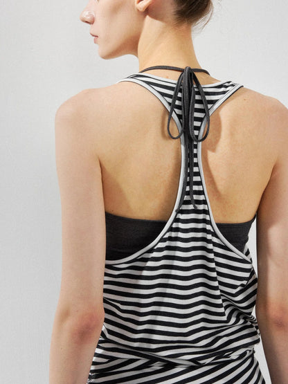 kvkv Striped Layered Tank Top Set