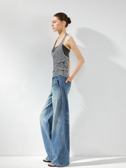 kvkv Striped Layered Tank Top Set