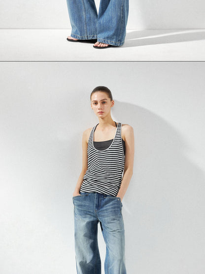 kvkv Striped Layered Tank Top Set