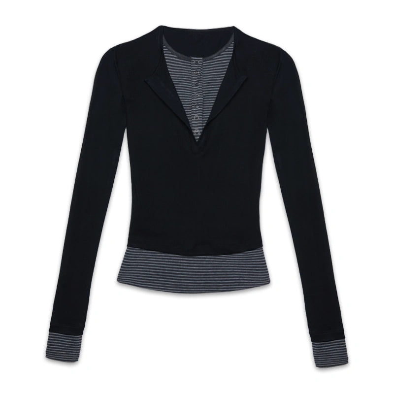 kvkv_Striped_Mock_Neck_Modal_Layered_Top_MISSTT