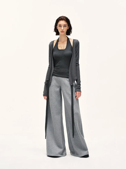 kvkv Striped Tie Up Two Piece Outerwear