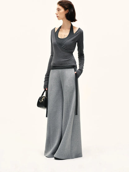 kvkv Striped Tie Up Two Piece Outerwear