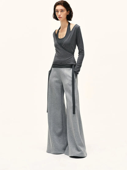 kvkv Striped Tie Up Two Piece Outerwear