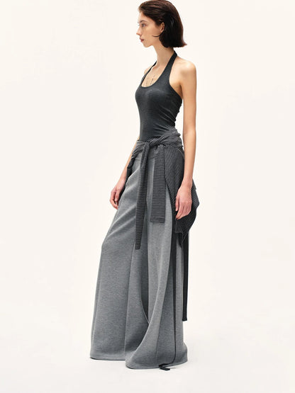kvkv Striped Tie Up Two Piece Outerwear