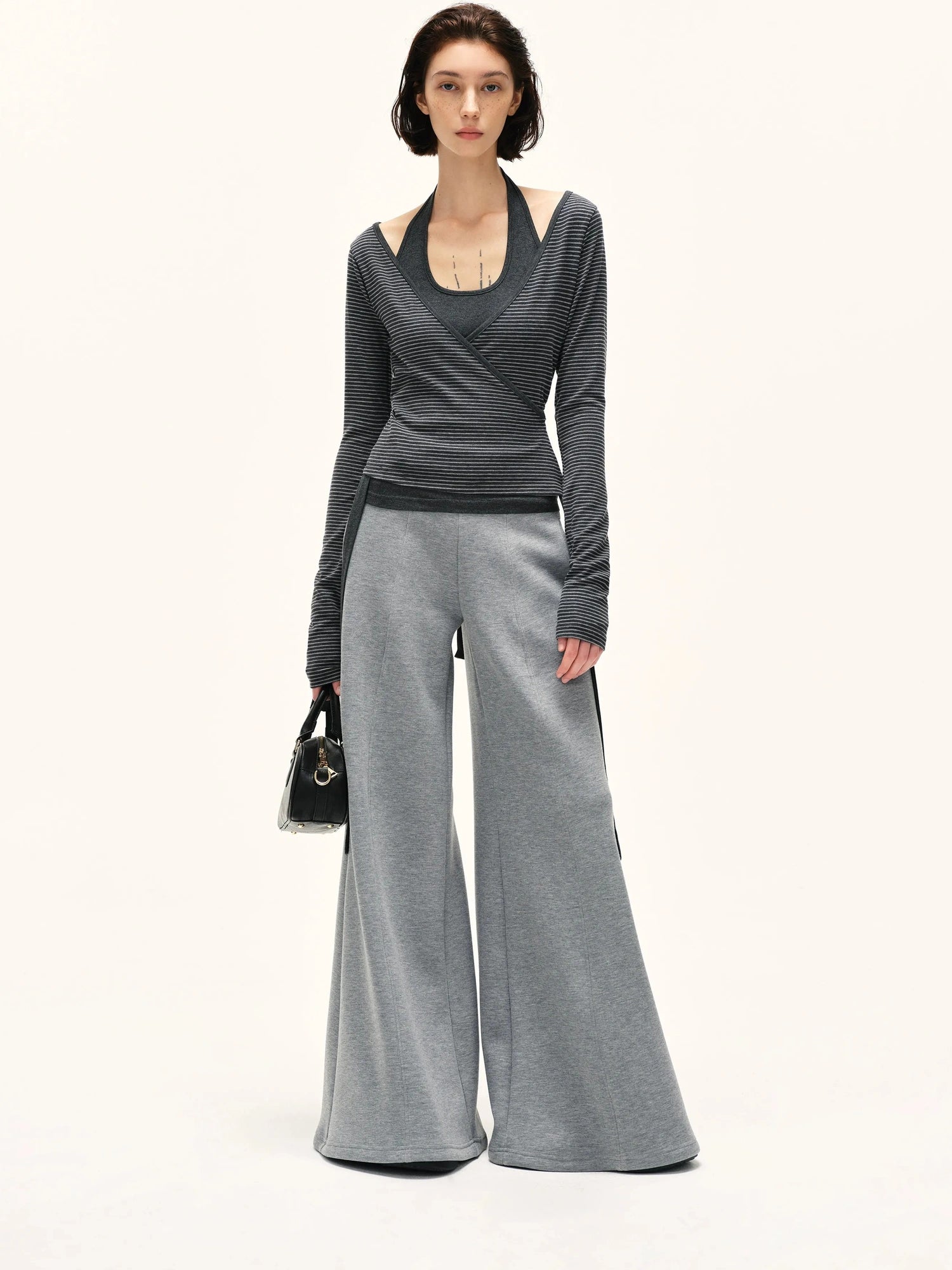 kvkv Striped Tie Up Two Piece Outerwear