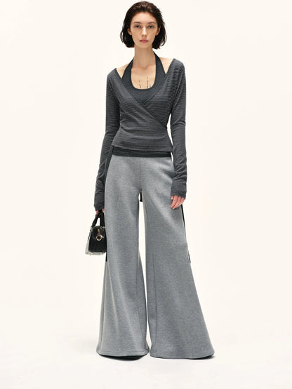 kvkv Striped Tie Up Two Piece Outerwear