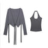 kvkv_Striped_Tie_Up_Two_Piece_Outerwear_MISSTT