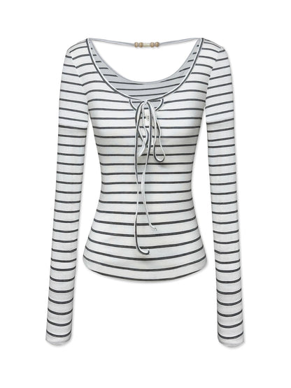 kvkv_Striped_U_Neck_Beaded_Tie_Front_Blouse_MISSTT