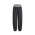 kvkv_Striped_Waistband_Dark_Grey_Loose_Tapered_Skin_Feel_Women&