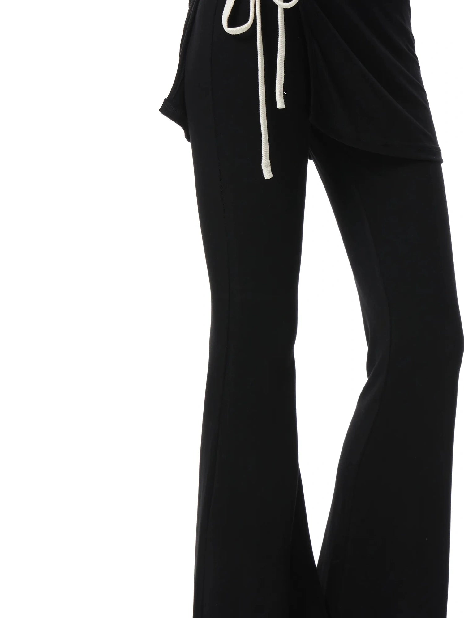 kvkv Tencel Flared Yoga Pants With Bow Tie Waist