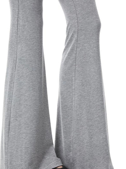 kvkv Tencel Flared Yoga Pants With Bow Tie Waist