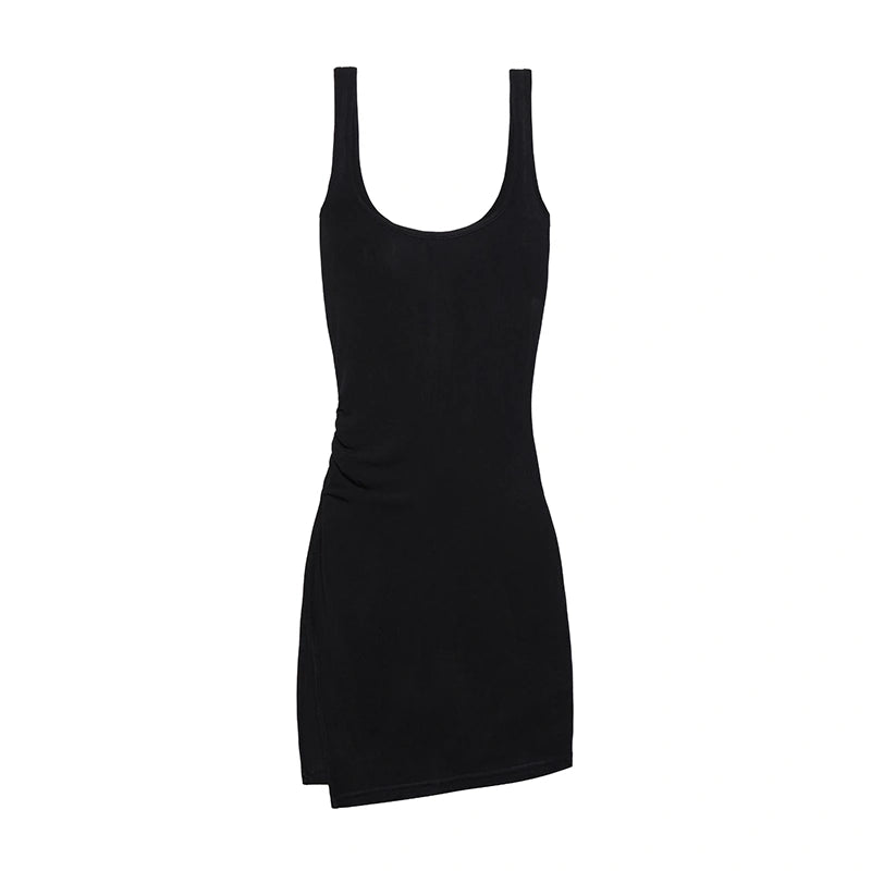 kvkv_Tencel_Slit_Side_Draped_Tank_Dress_MISSTT