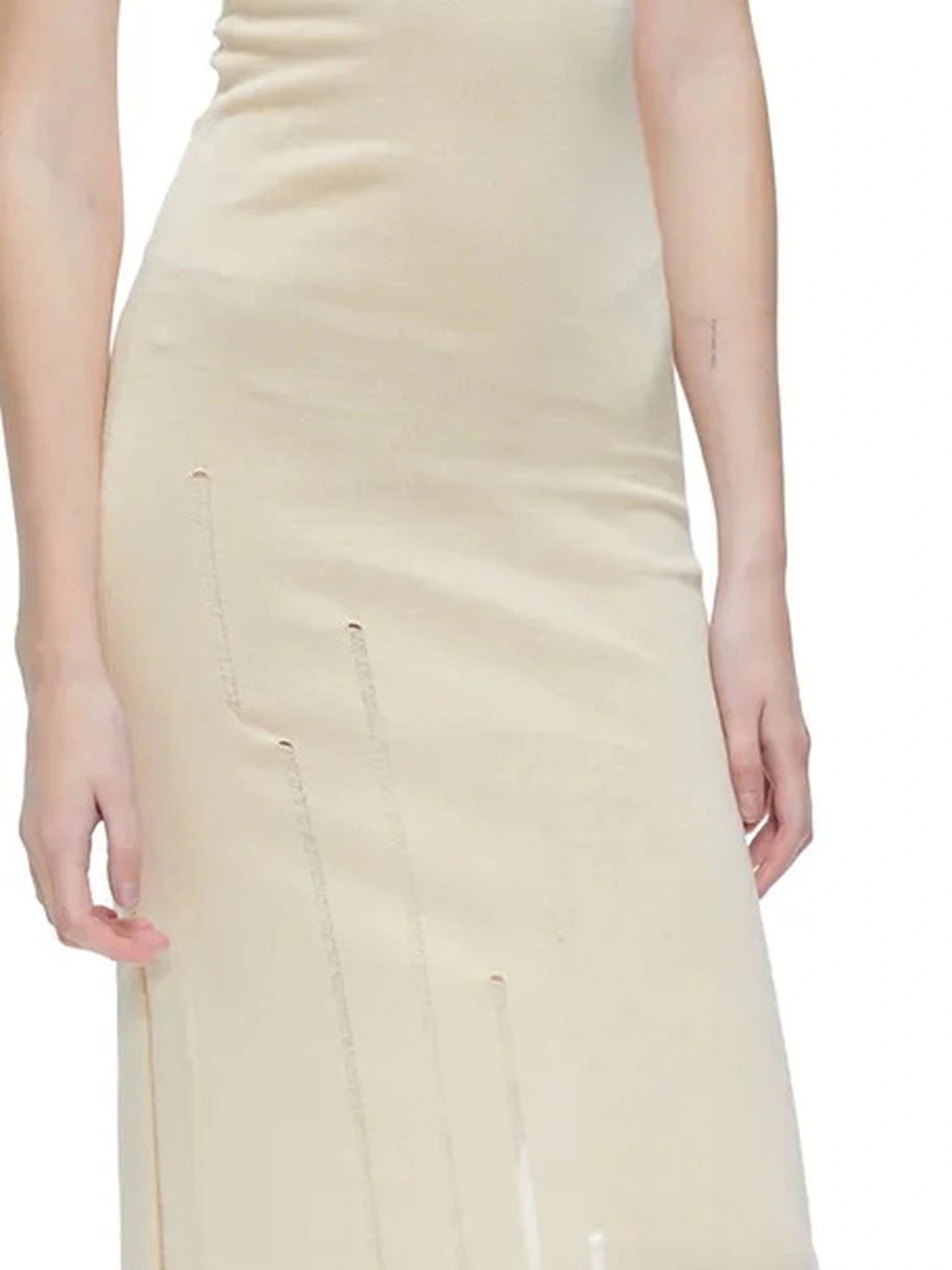 kvkv Textured Jacquard Long Dress In Earth Tones