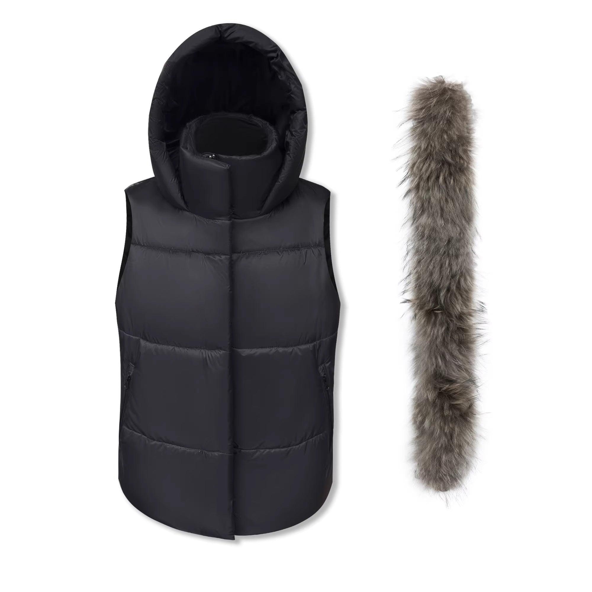 kvkv_Thick_100_Percent_Cotton_Hooded_Slim_Commuter_Zip_Front_Black_Puffer_Jacket_MISSTT
