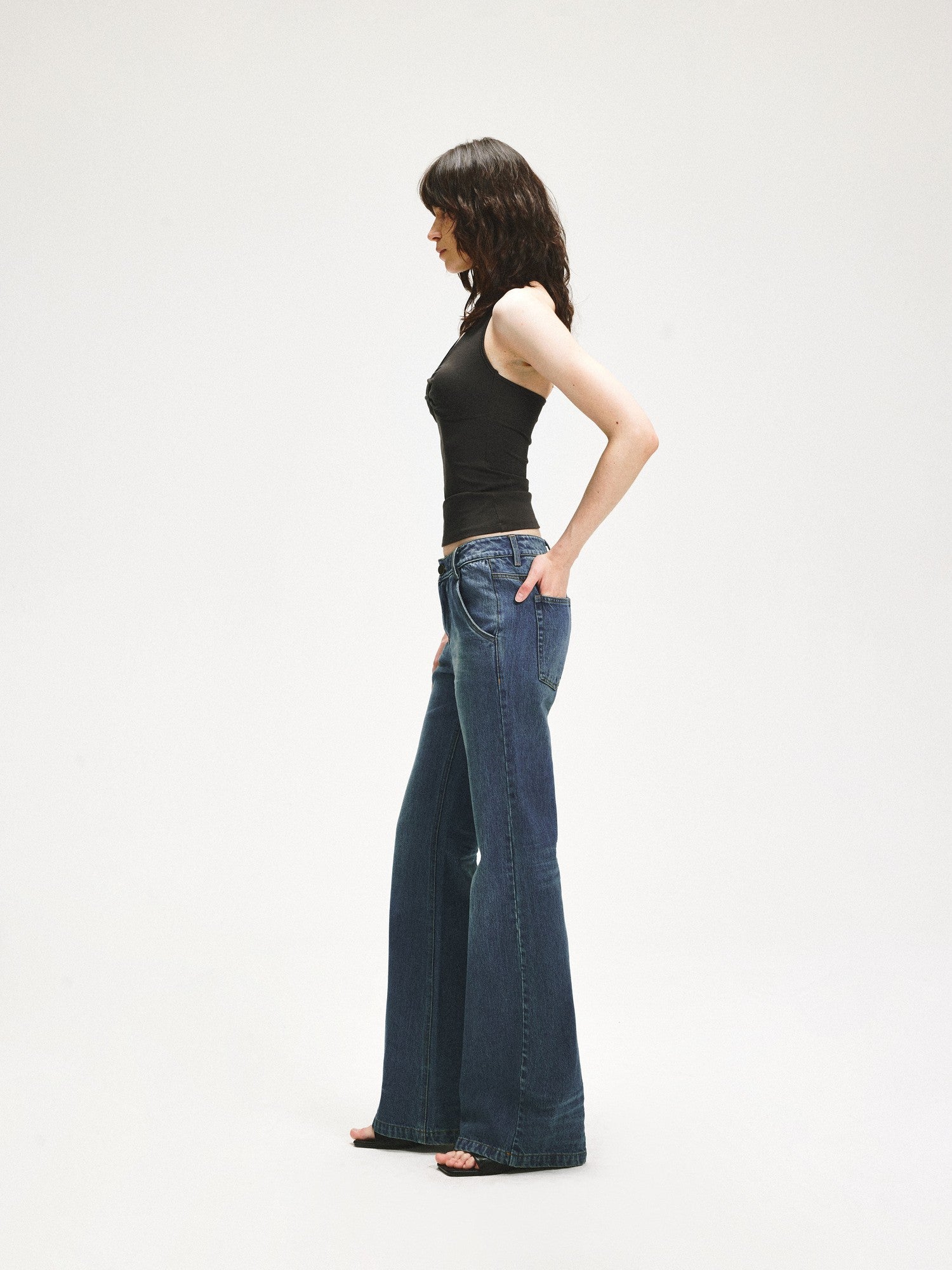 kvkv Twist Knot Asymmetrical V-neck Open Back Women&