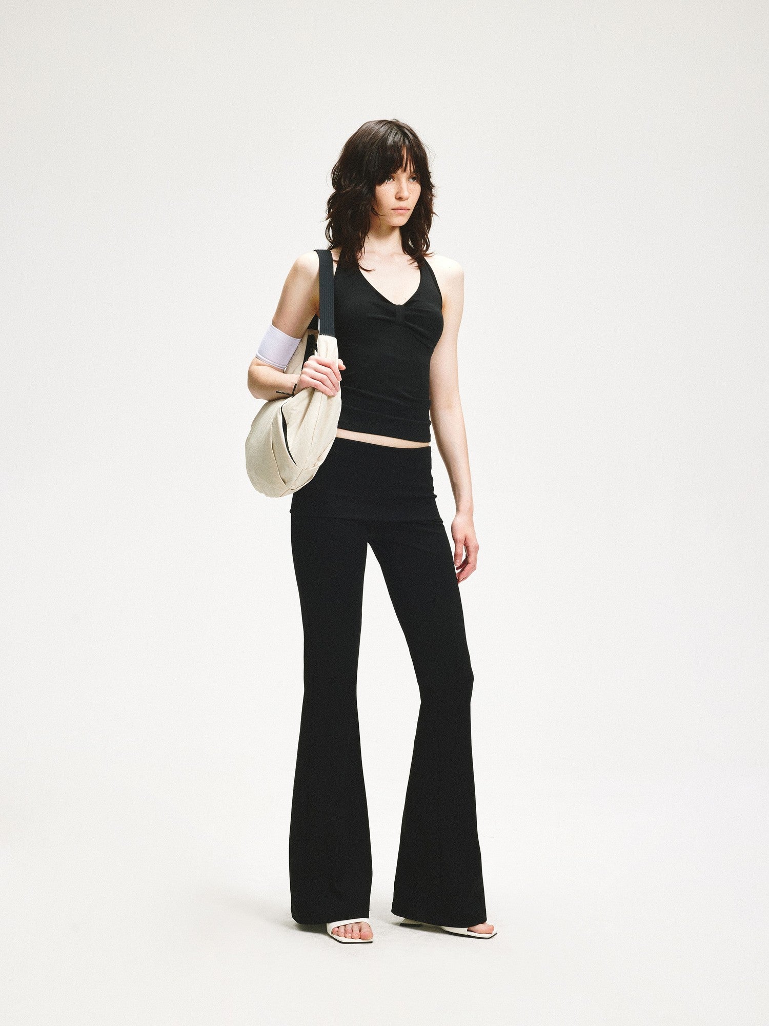 kvkv Twist Knot Asymmetrical V-neck Open Back Women&