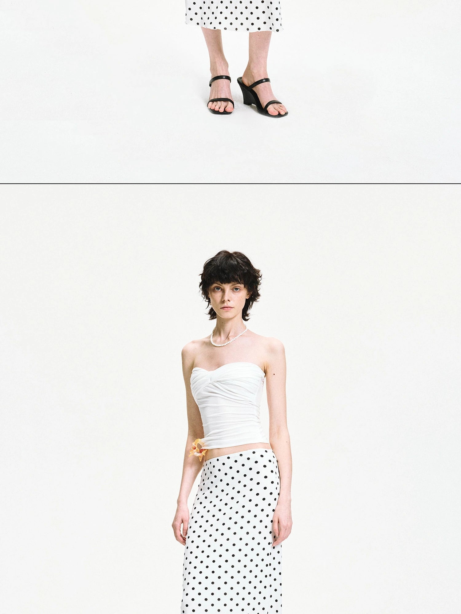 kvkv Twisted Cross Wrap Tencel Tube Top