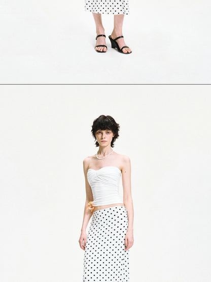 kvkv Twisted Cross Wrap Tencel Tube Top