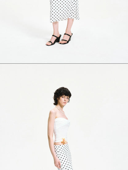 kvkv Twisted Cross Wrap Tencel Tube Top