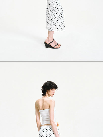 kvkv Twisted Cross Wrap Tencel Tube Top