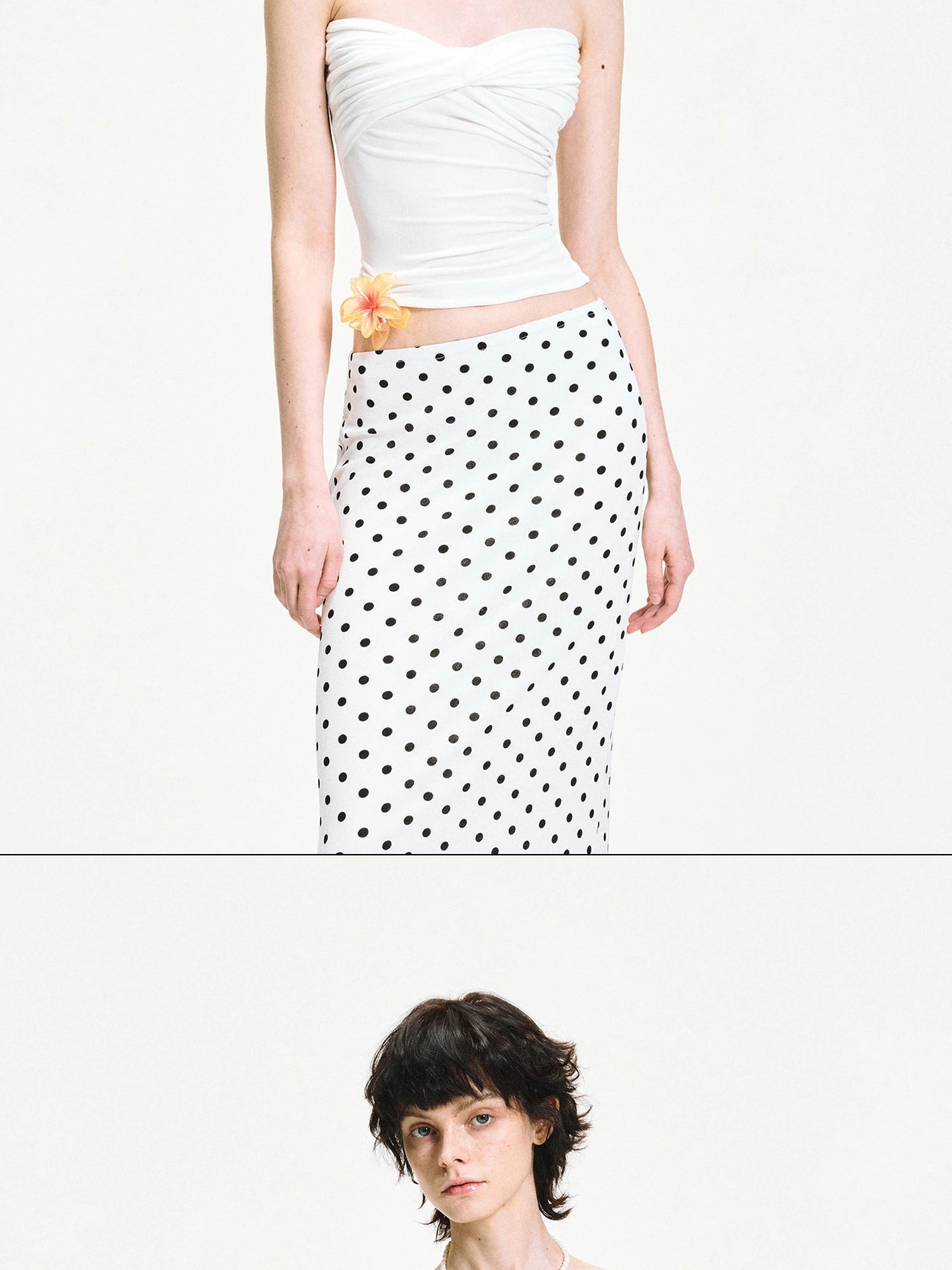 kvkv Twisted Cross Wrap Tencel Tube Top
