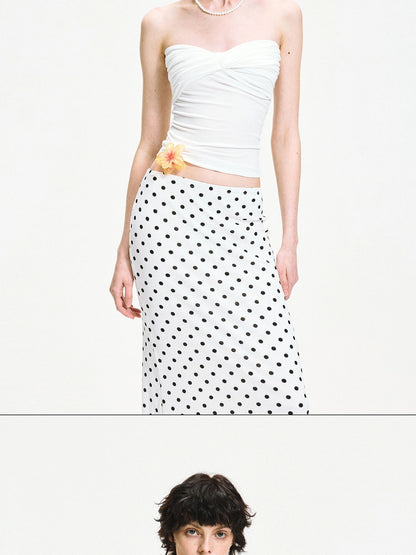 kvkv Twisted Cross Wrap Tencel Tube Top