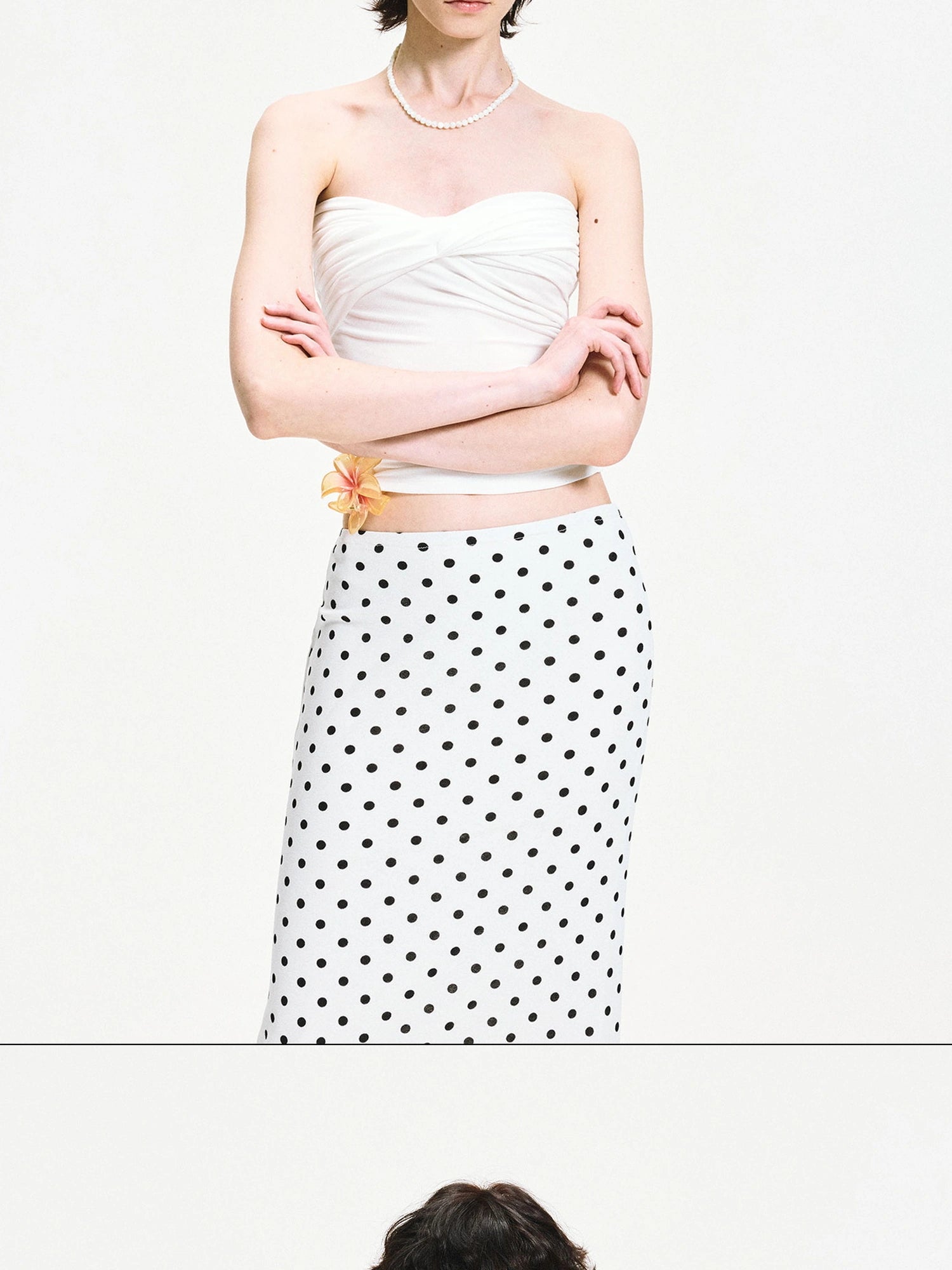 kvkv Twisted Cross Wrap Tencel Tube Top