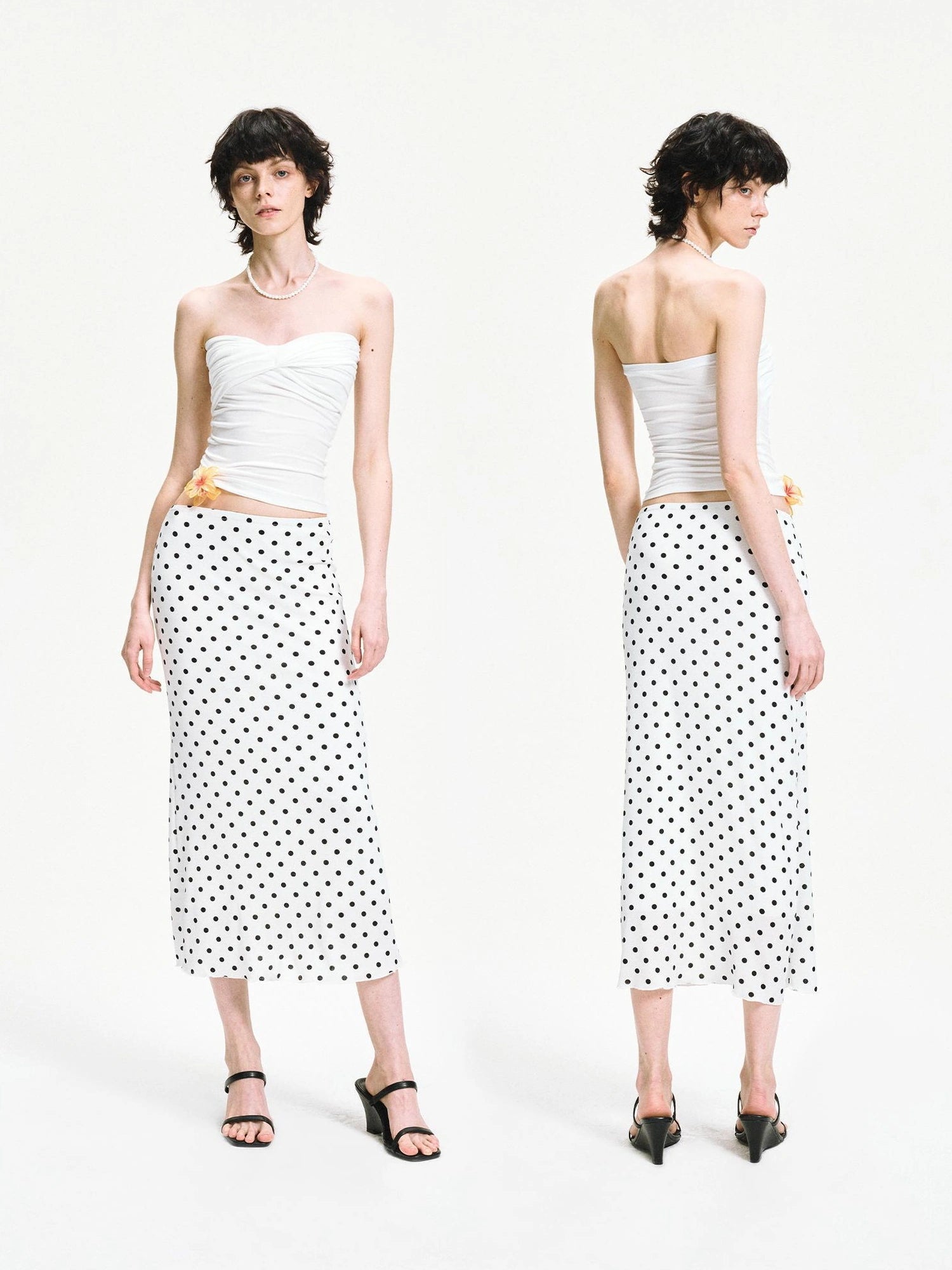 kvkv Twisted Cross Wrap Tencel Tube Top