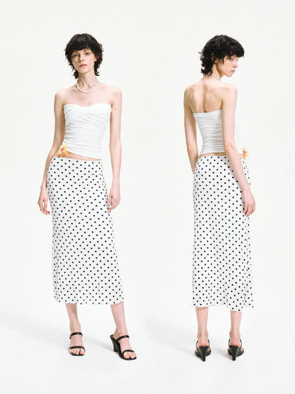 kvkv Twisted Cross Wrap Tencel Tube Top