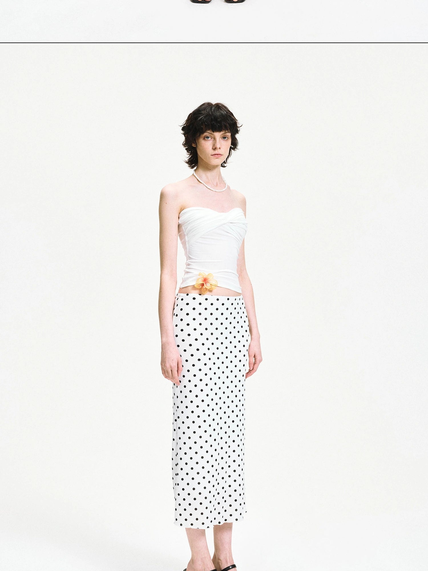 kvkv Twisted Cross Wrap Tencel Tube Top