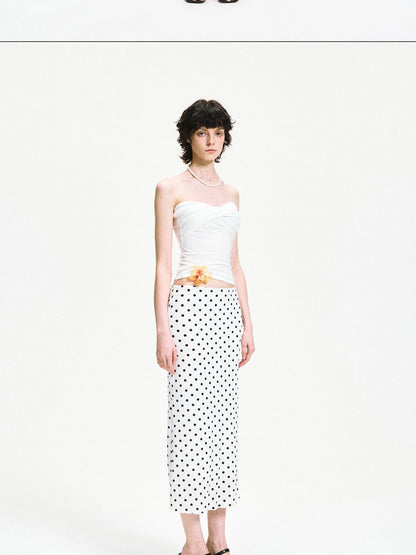 kvkv Twisted Cross Wrap Tencel Tube Top
