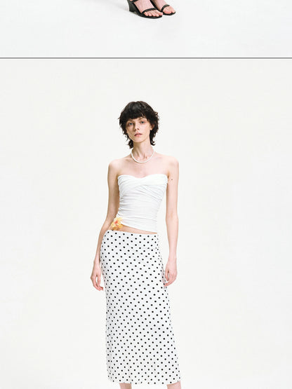 kvkv Twisted Cross Wrap Tencel Tube Top