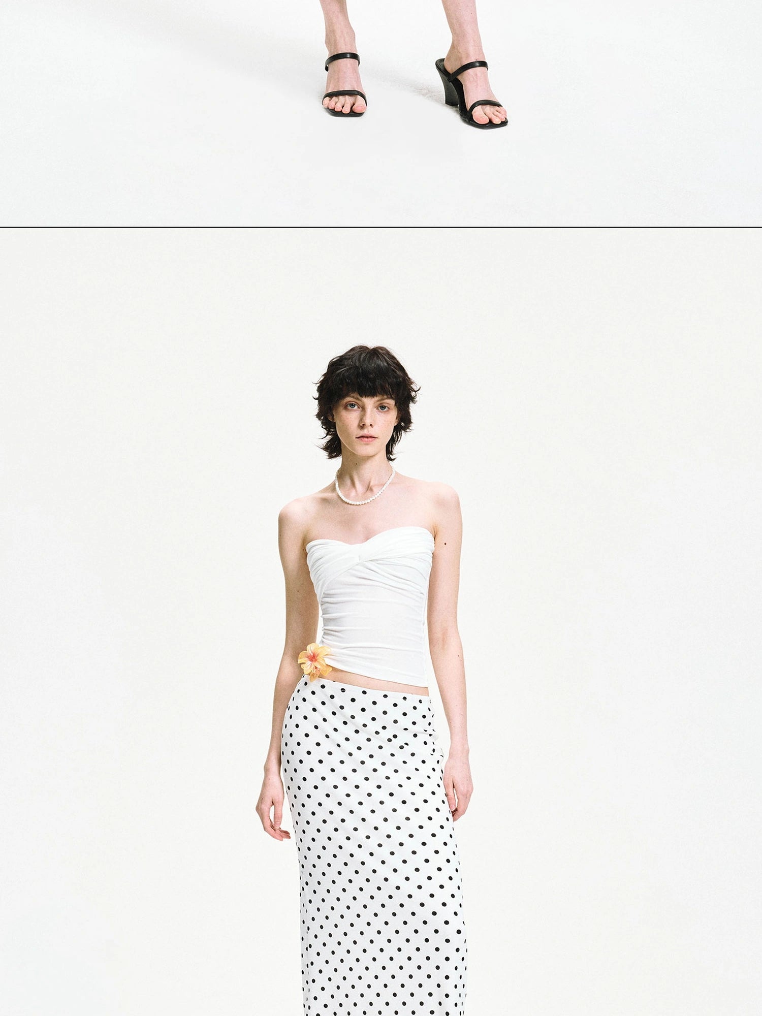 kvkv Twisted Cross Wrap Tencel Tube Top