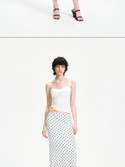 kvkv Twisted Cross Wrap Tencel Tube Top