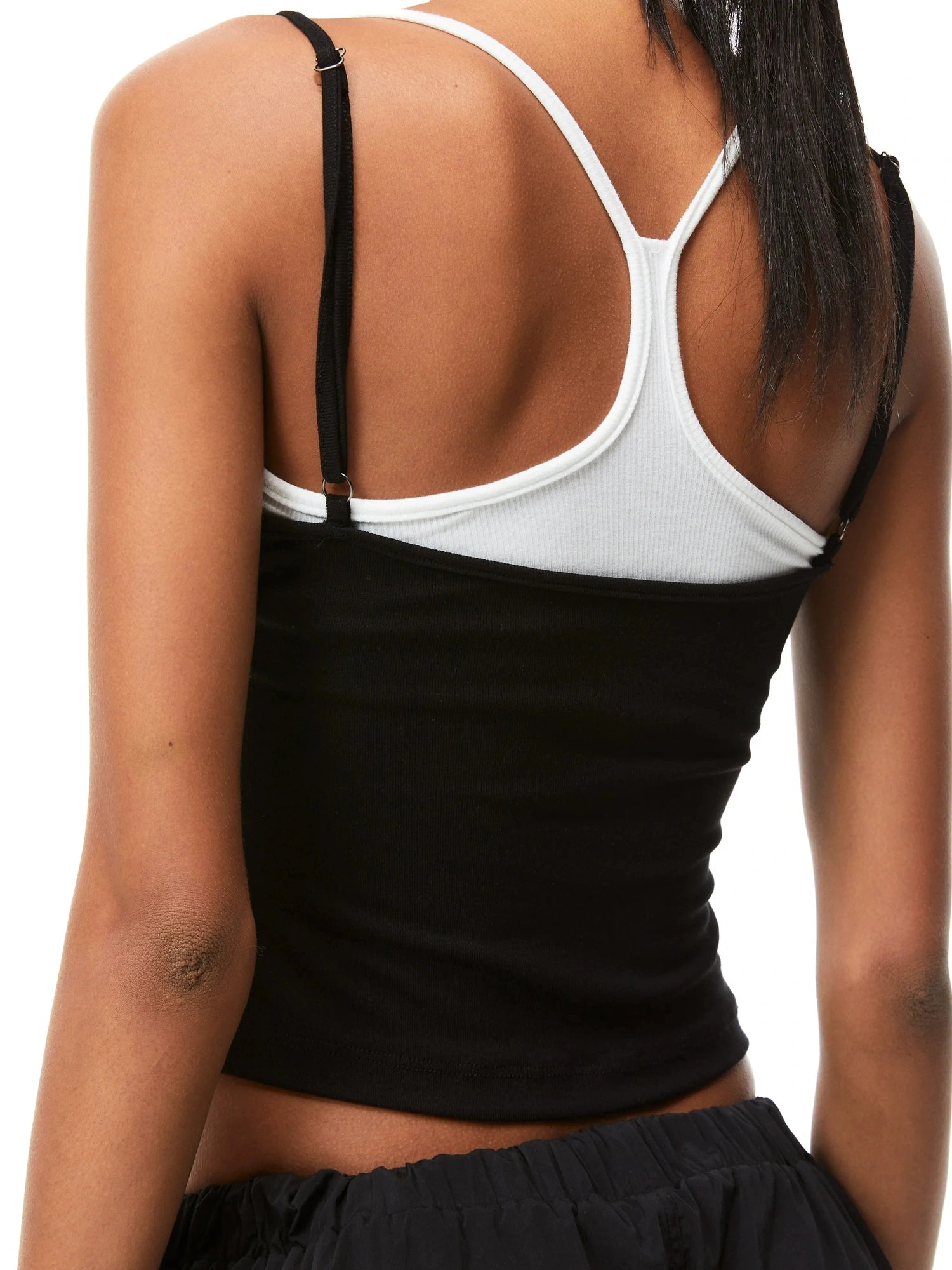 kvkv Two Piece Layered Mesh Tank Top