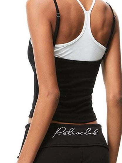 kvkv Two Piece Layered Mesh Tank Top