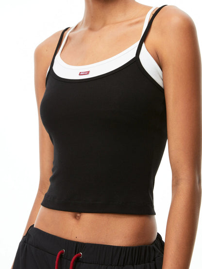 kvkv Two Piece Layered Mesh Tank Top