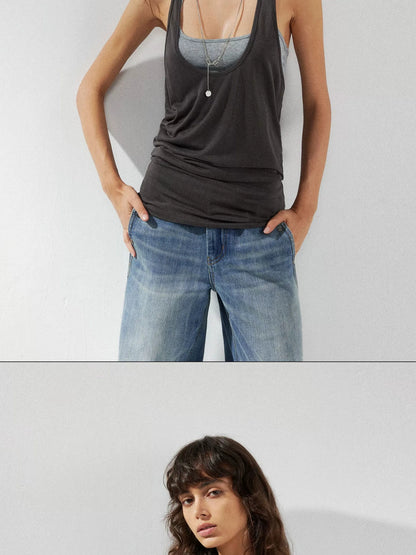 kvkv Two Piece Layered Slip Top
