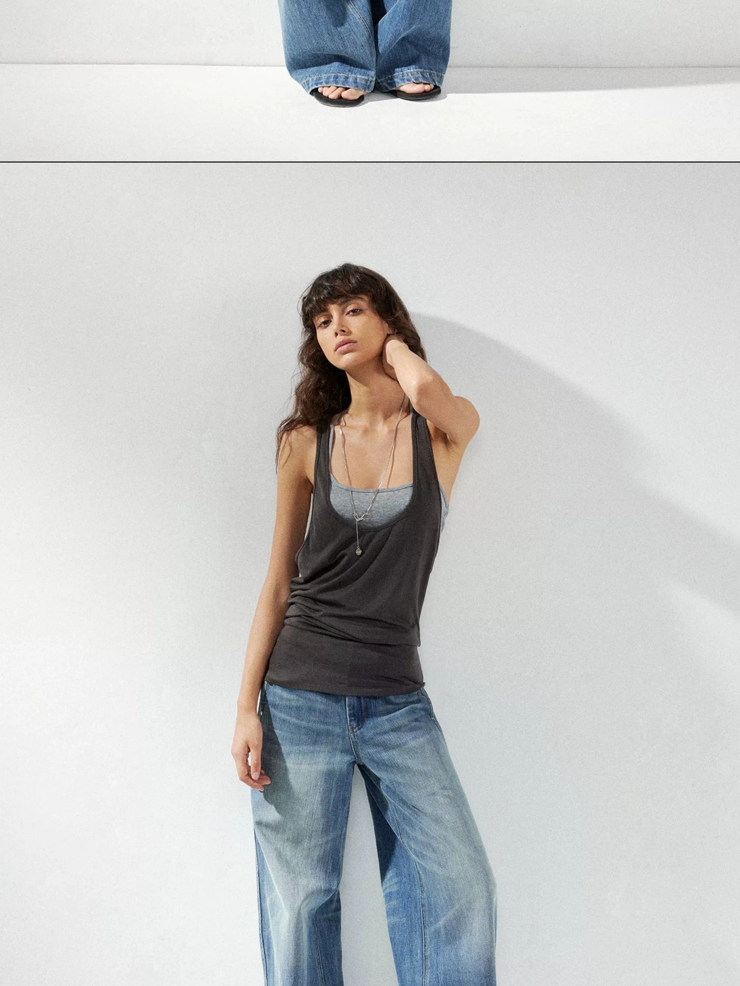 kvkv Two Piece Layered Slip Top