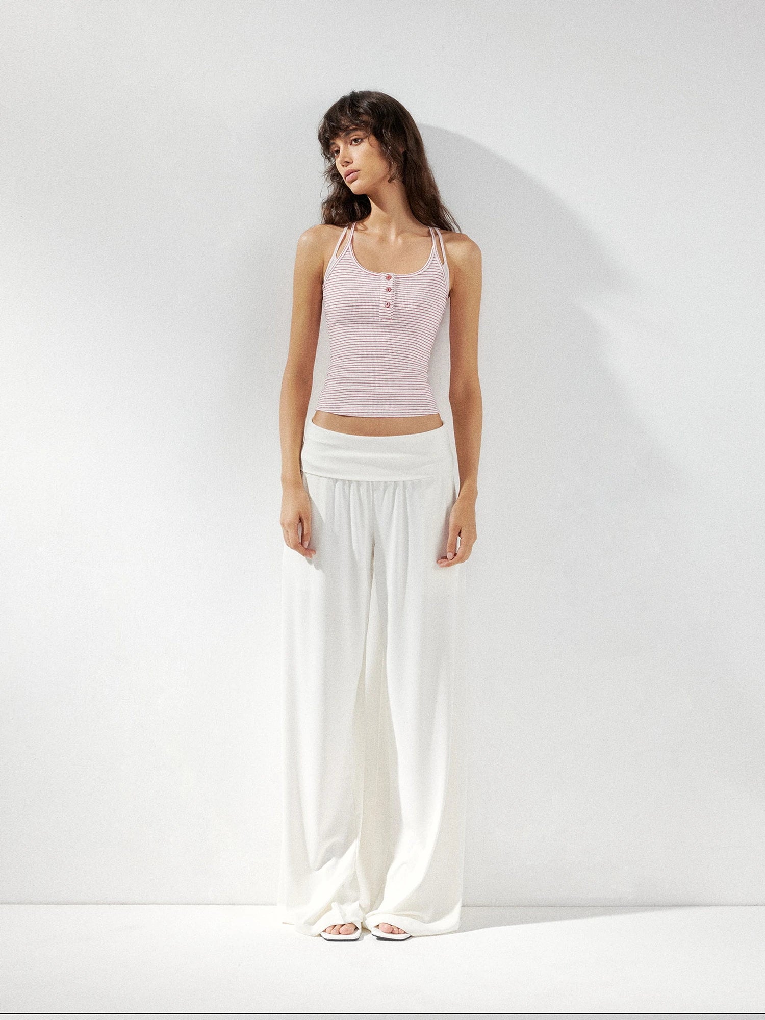kvkv Two Piece Layered Striped Camisole