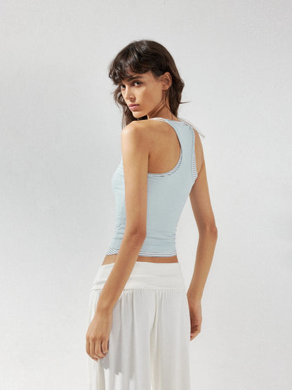 kvkv Two Piece Layered Striped Camisole