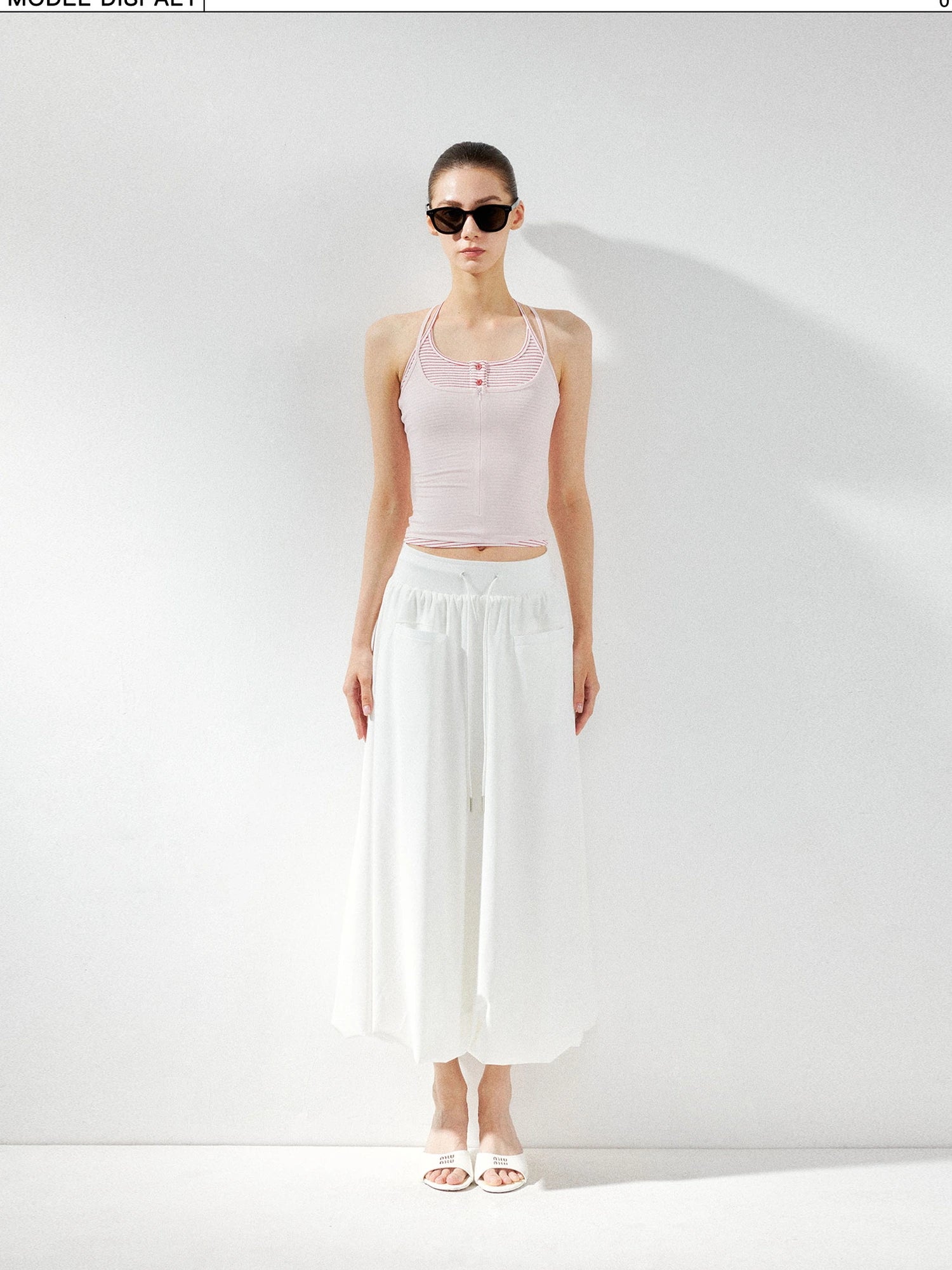 kvkv Two Piece Layered Striped Camisole