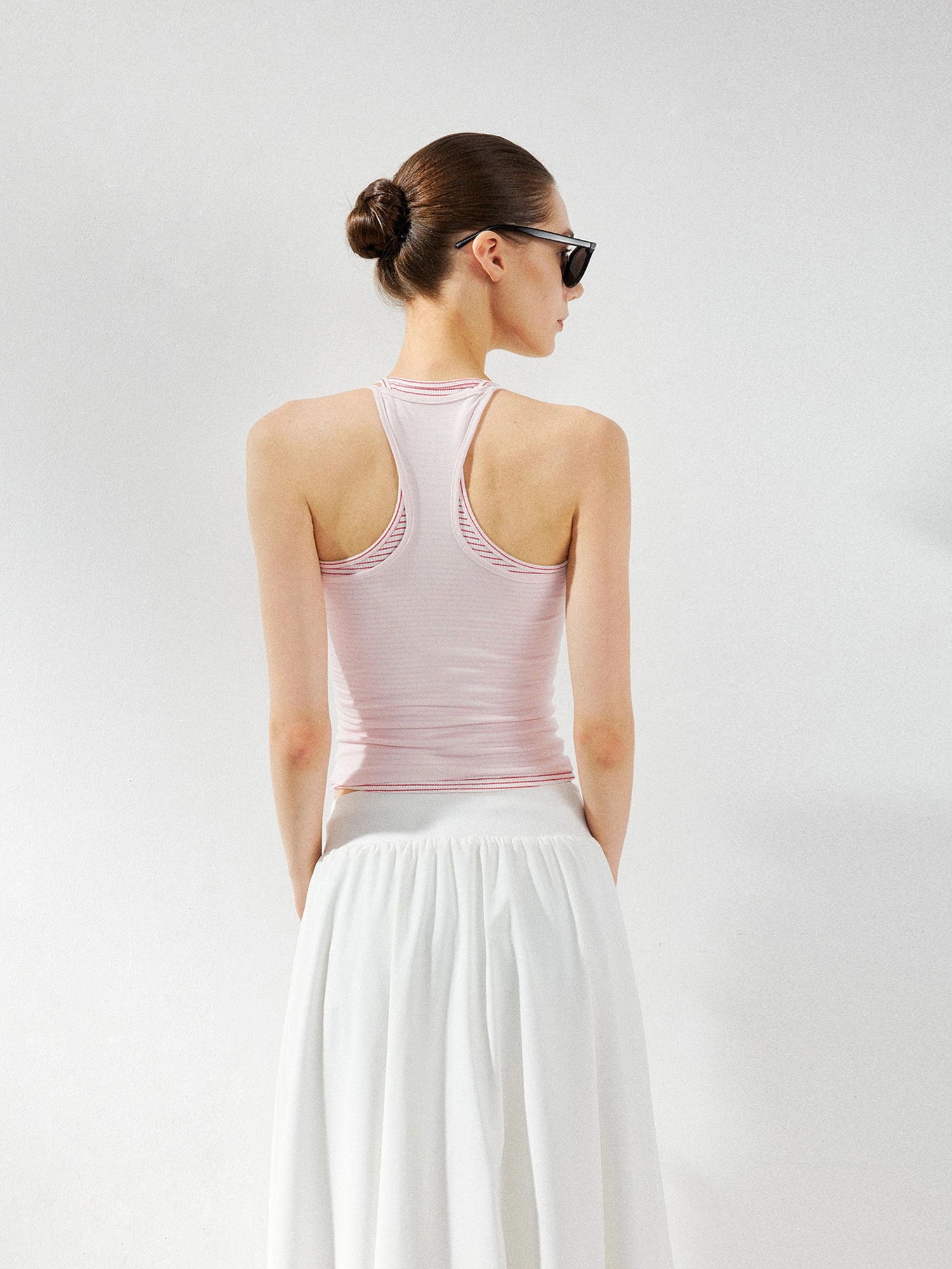kvkv Two Piece Layered Striped Camisole