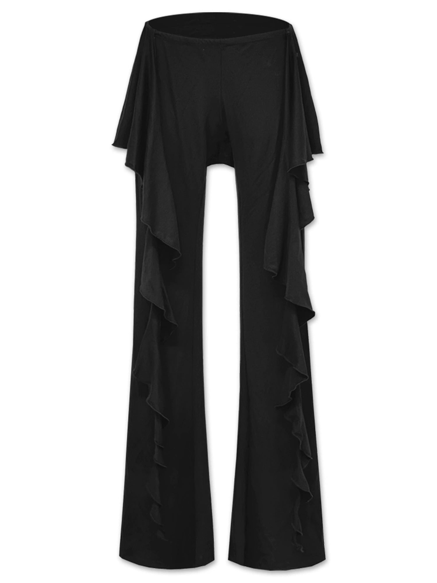 kvkv_Two_Tiered_Flounce_Tie_Waist_Flared_Yoga_Pants_MISSTT