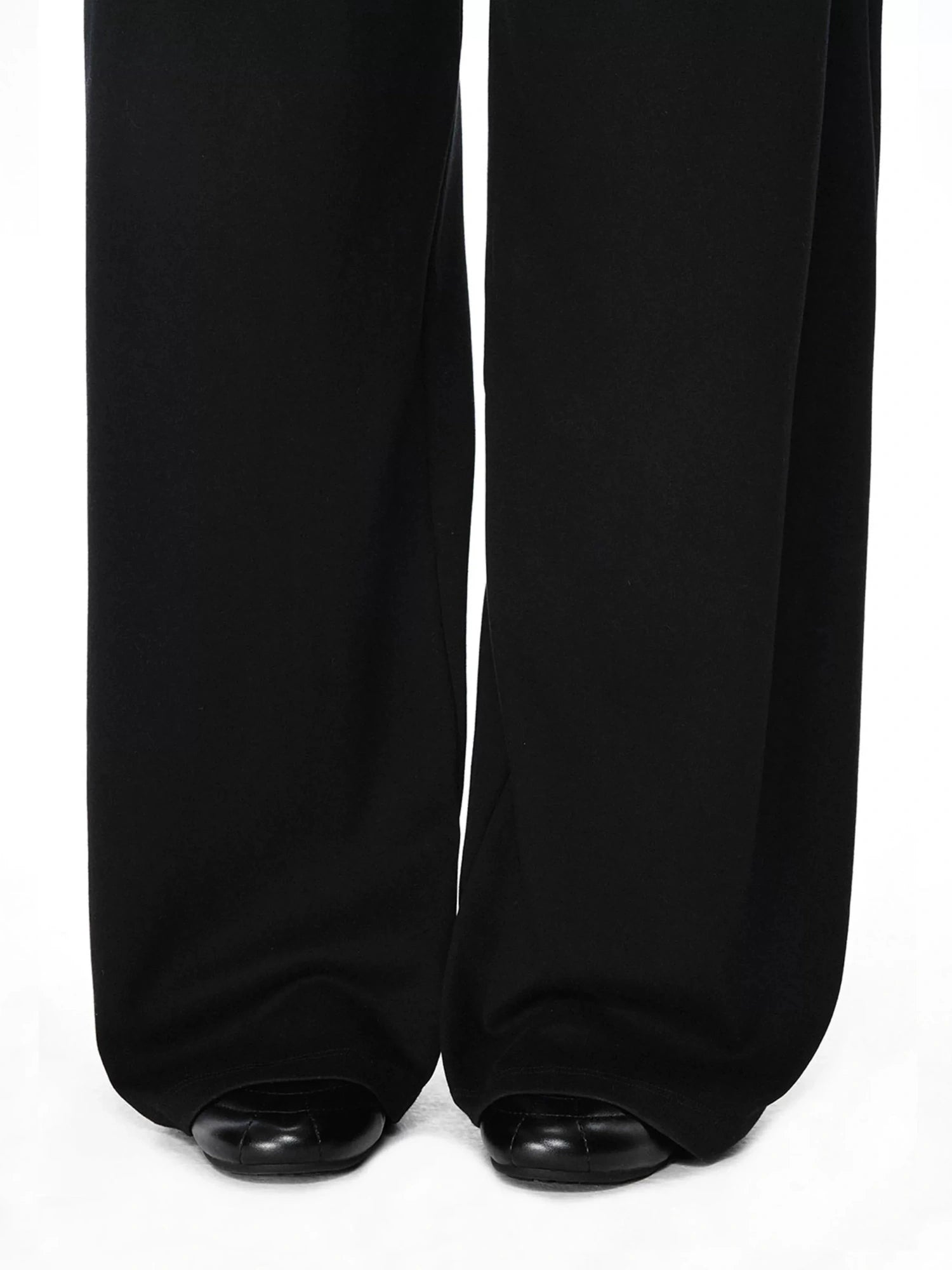 Two Tone Fold Waist Flared Trousers