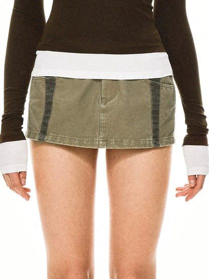 kvkv Two Tone Henley Layered Top