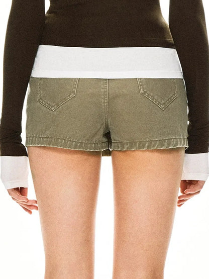 kvkv Two Tone Henley Layered Top