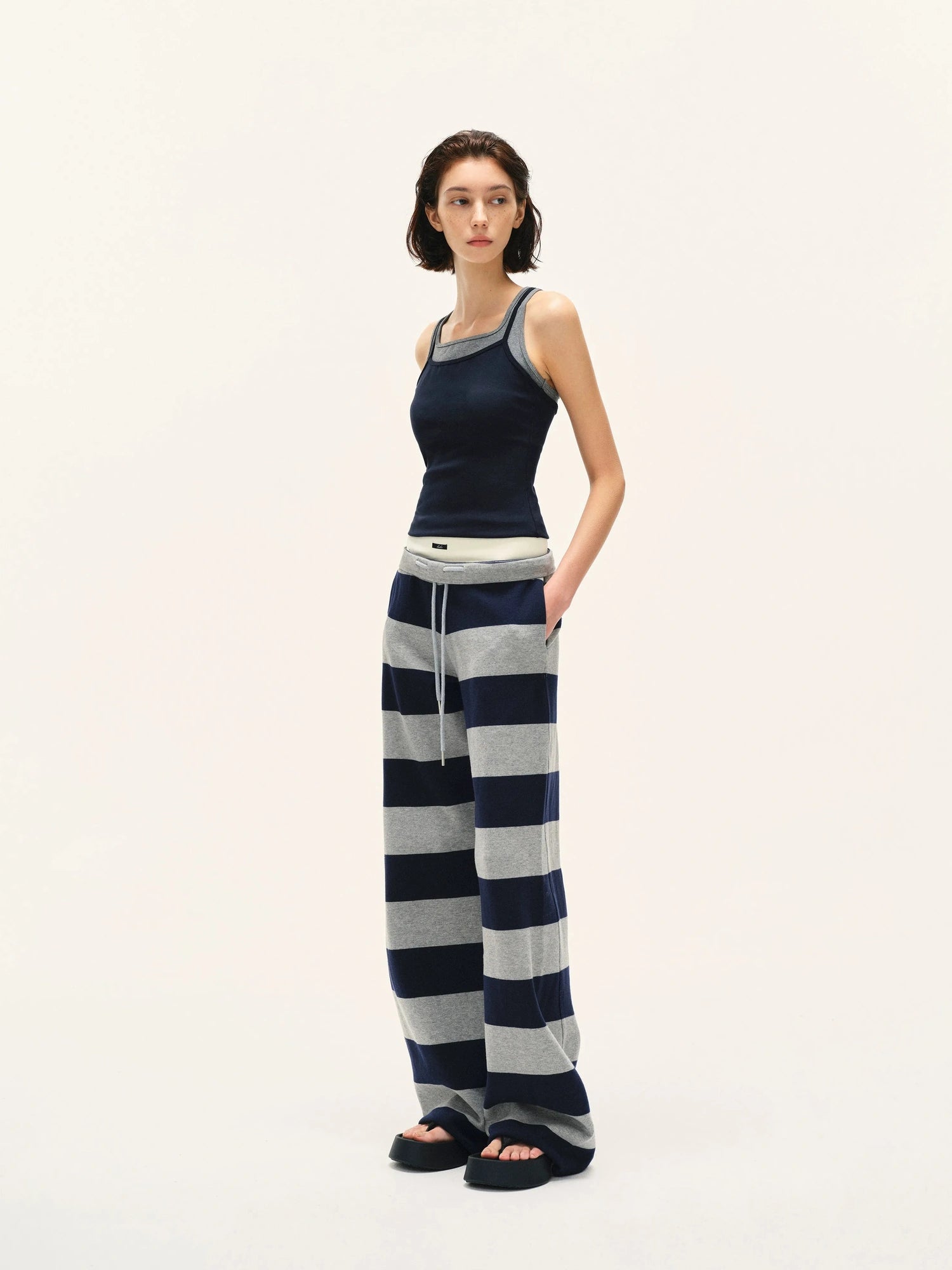 kvkv Two Tone Ribbed Yoga Tank Top