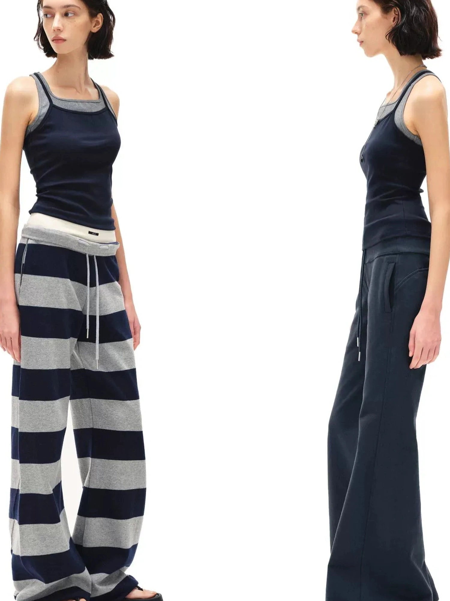 kvkv Two Tone Ribbed Yoga Tank Top